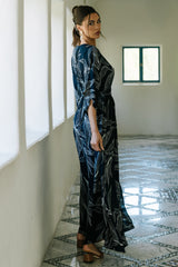 Kalea Maxi Dress | Baltic Born Navy + White