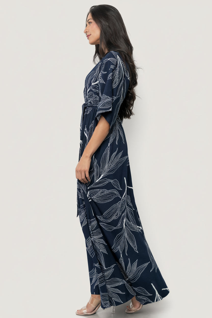 Kalea Maxi Dress | Baltic Born Navy + White
