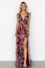 Carmine Maxi Dress | Baltic Born Wine Floral
