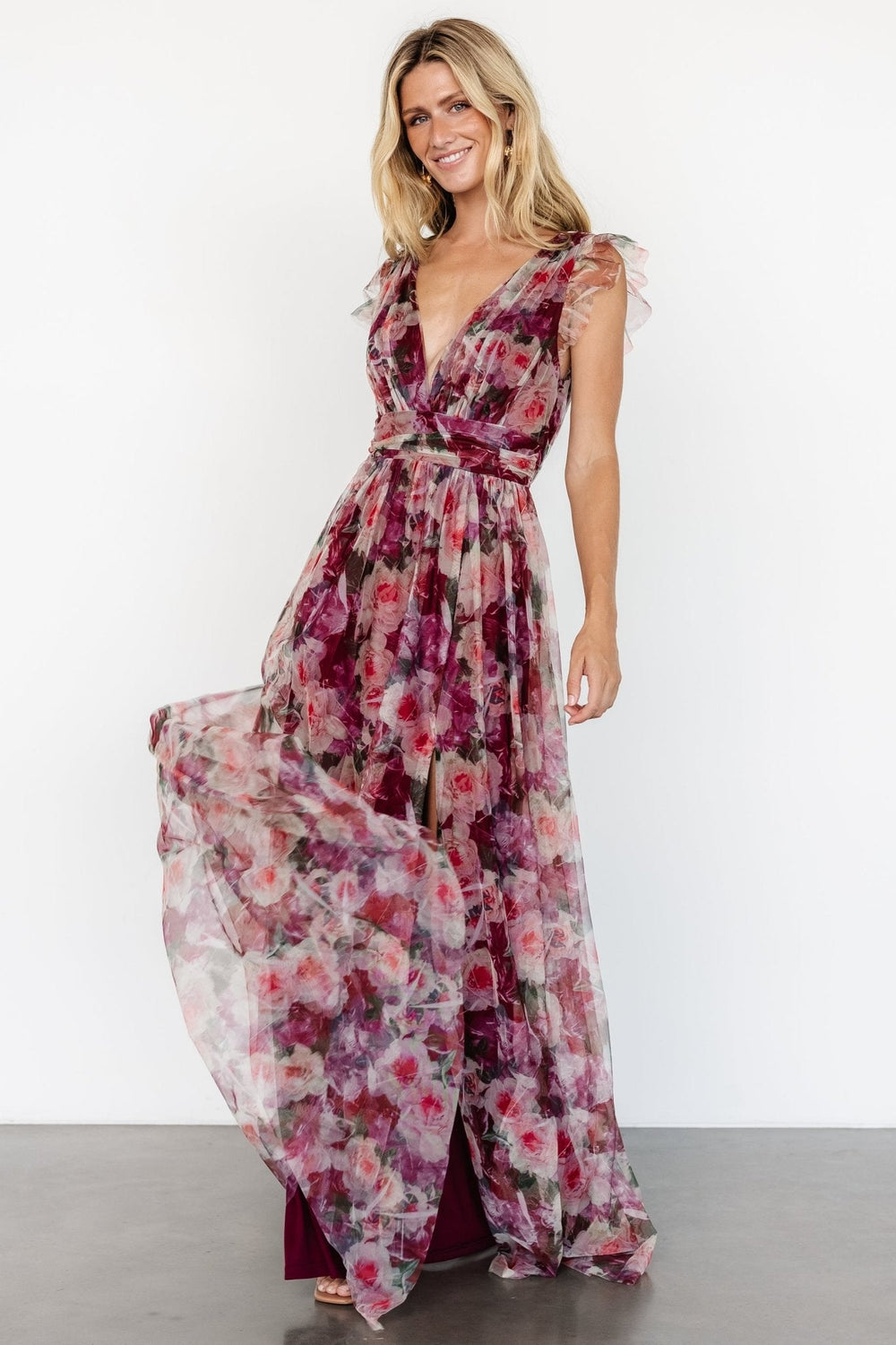 Carmine Maxi Dress | Baltic Born Wine Floral