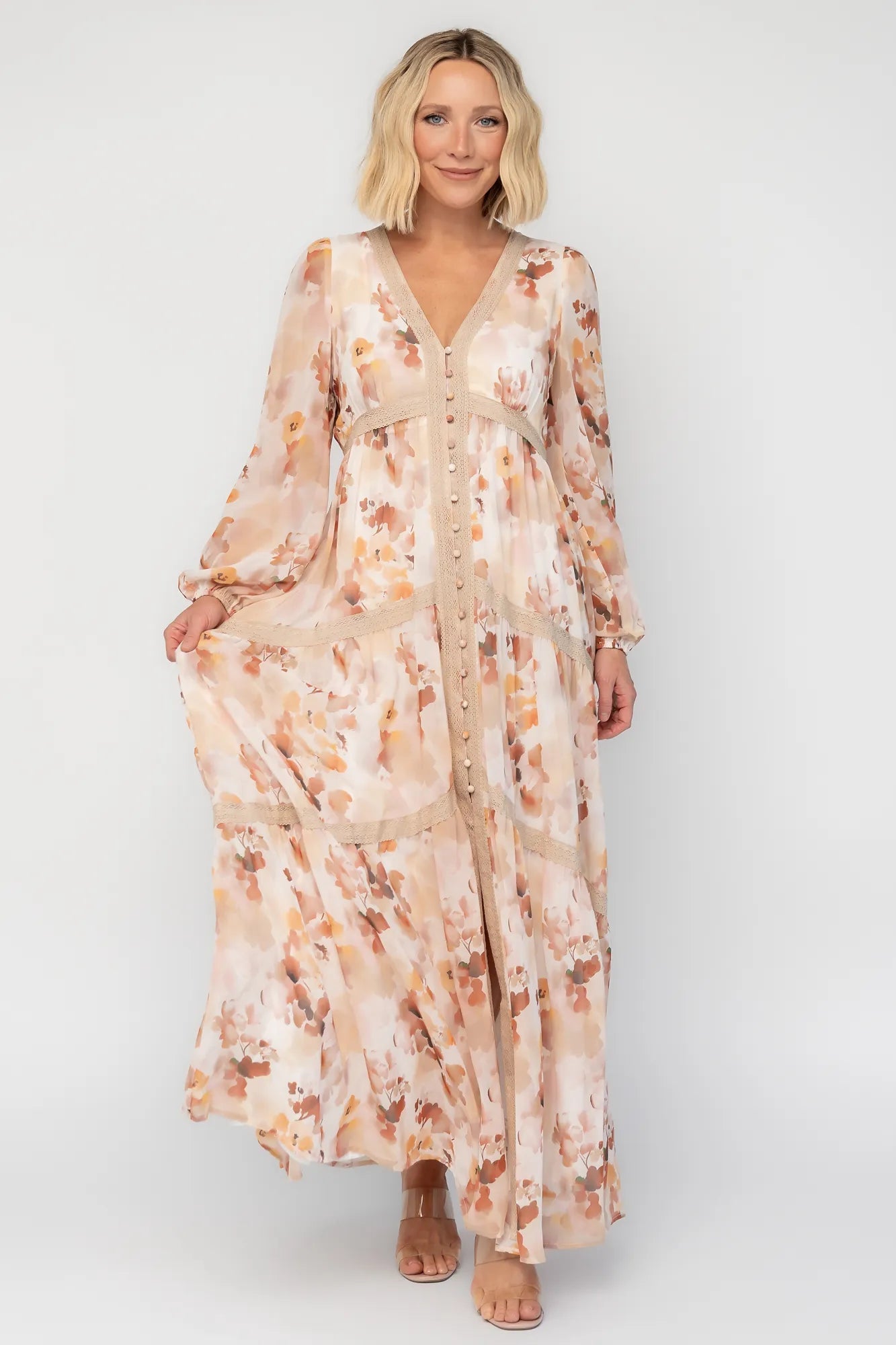 Langley Maxi Dress | Baltic Born Warm Abstract Floral