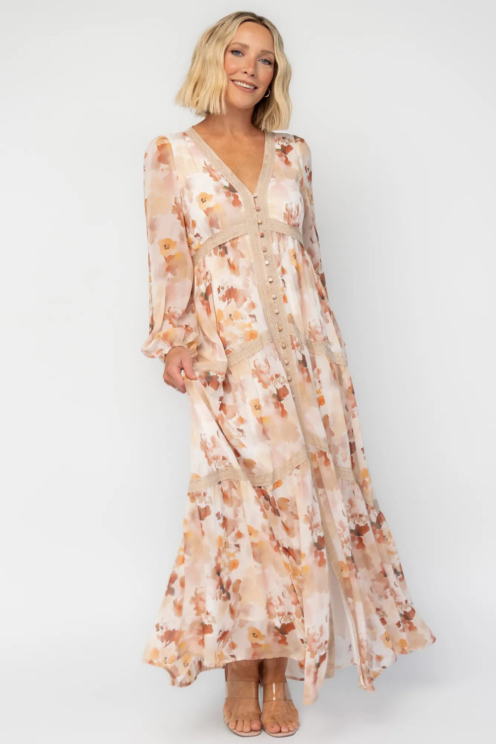 Langley Maxi Dress | Baltic Born Warm Abstract Floral