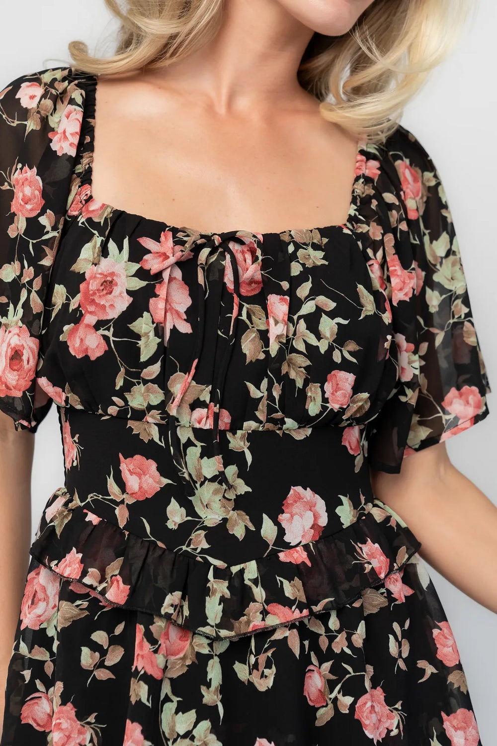 Bliss Tiered Maxi Dress | Baltic Born Black Multi Floral