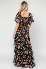 Bliss Tiered Maxi Dress | Baltic Born Black Multi Floral