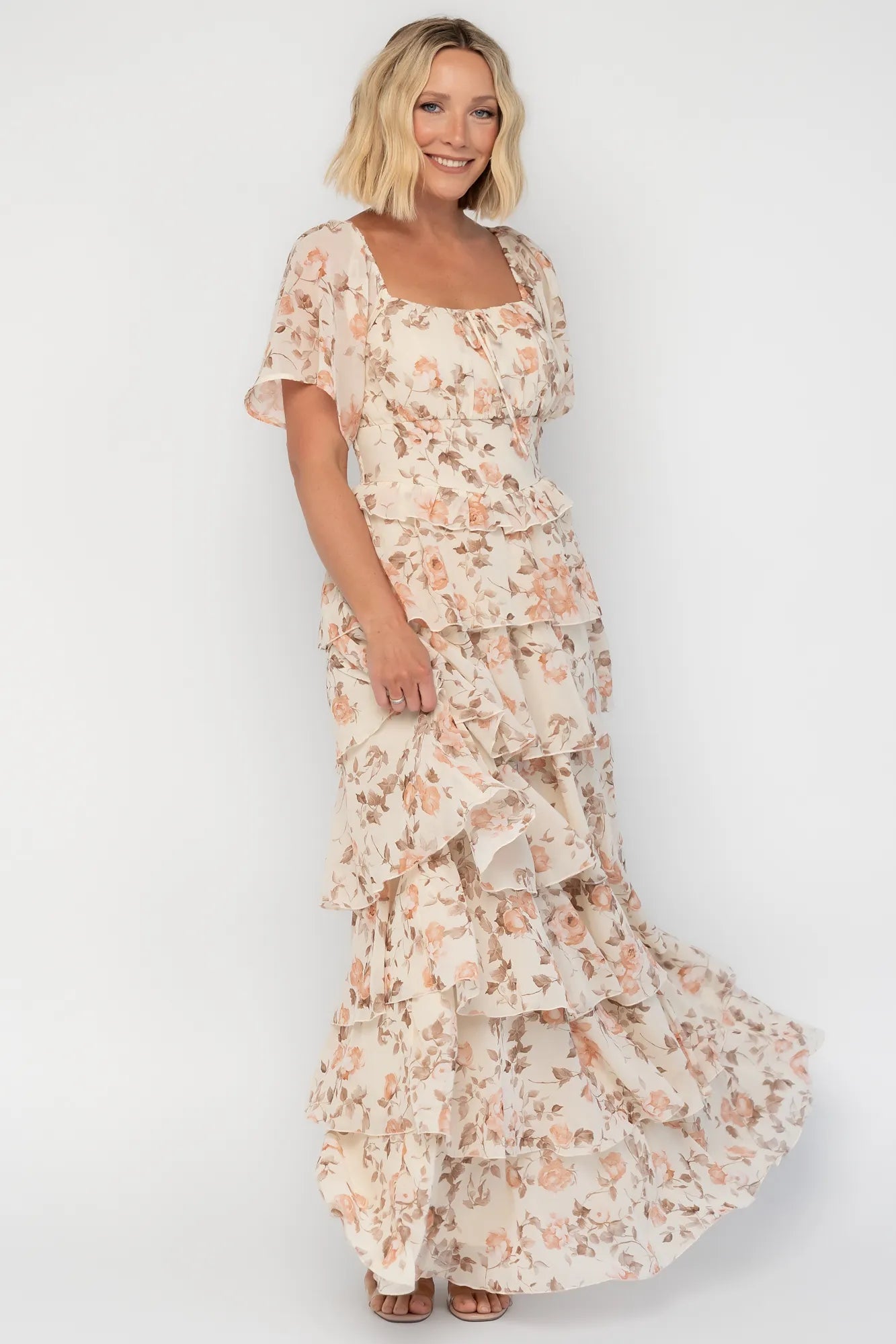 Bliss Tiered Maxi Dress | Baltic Born Vintage Cream Floral