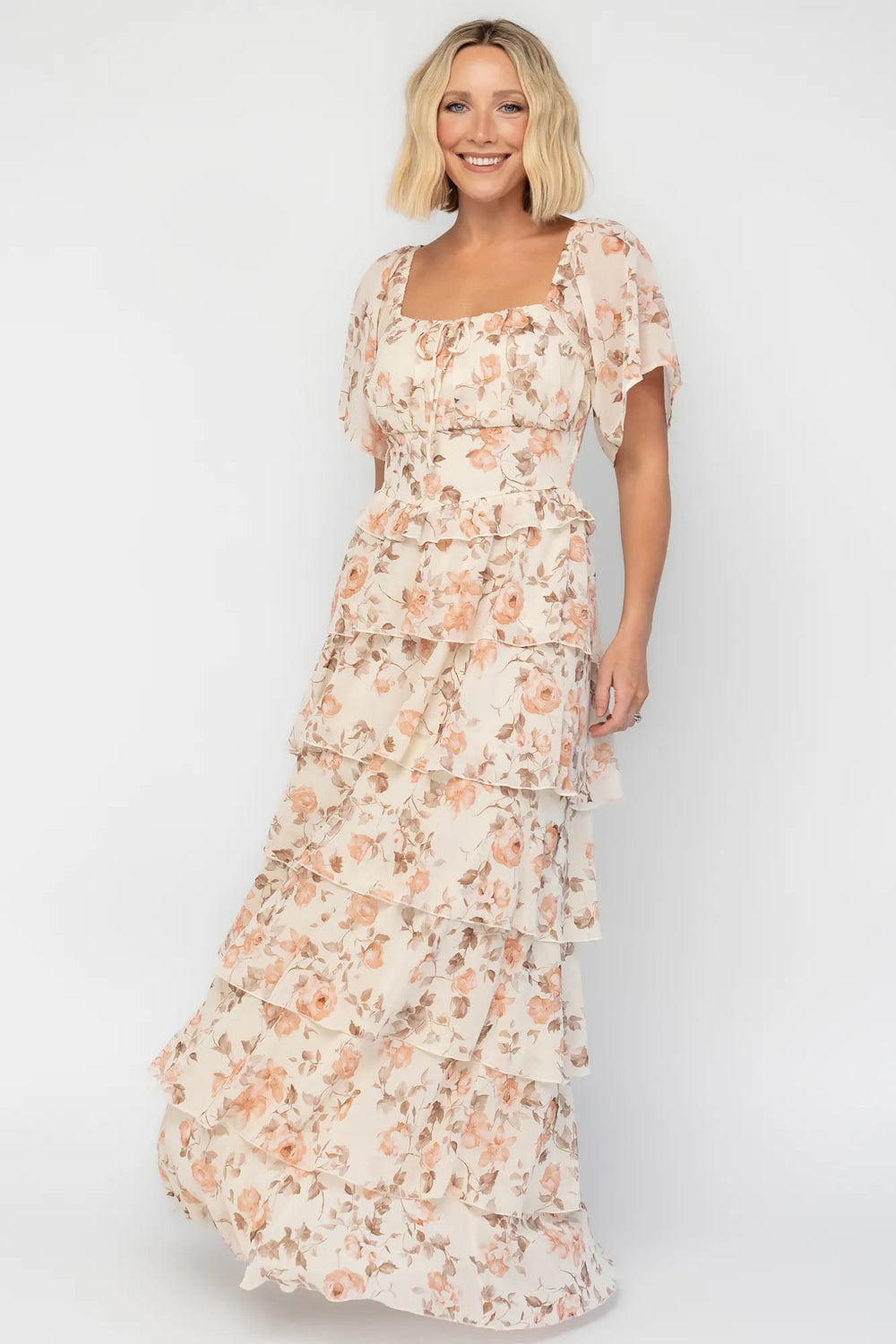 Bliss Tiered Maxi Dress | Baltic Born Vintage Cream Floral