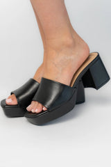 Adenine Platform Chunky Heel | Baltic Born Black