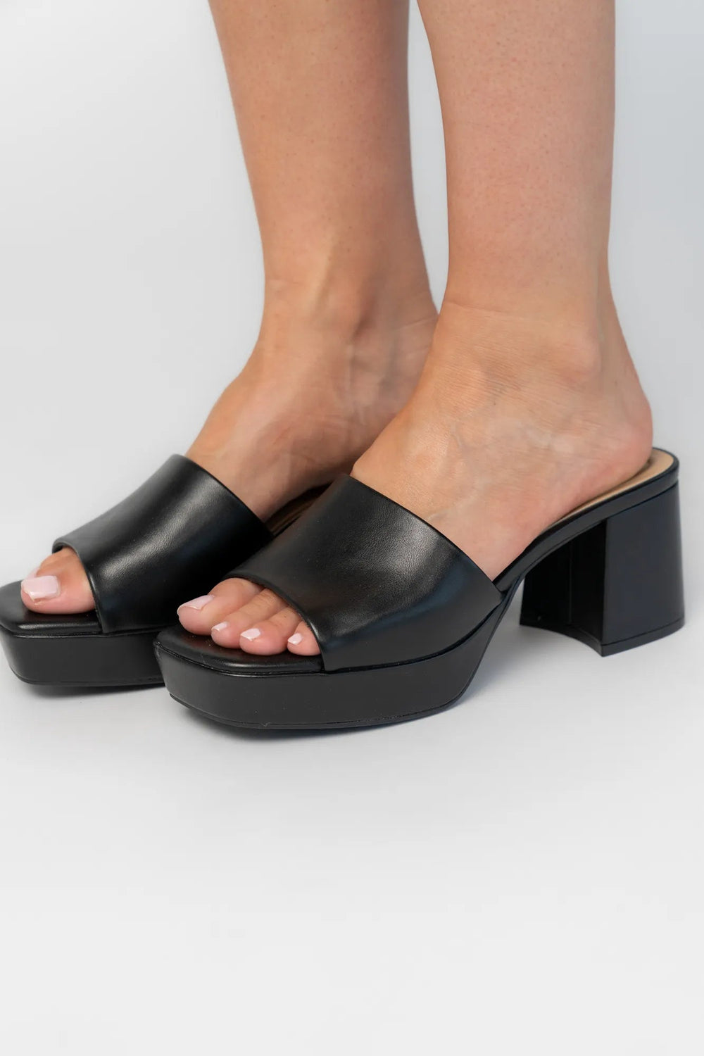 Adenine Platform Chunky Heel | Baltic Born Black
