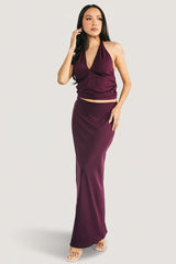 Zaria Halter Two Piece Set | Baltic Born Mulberry