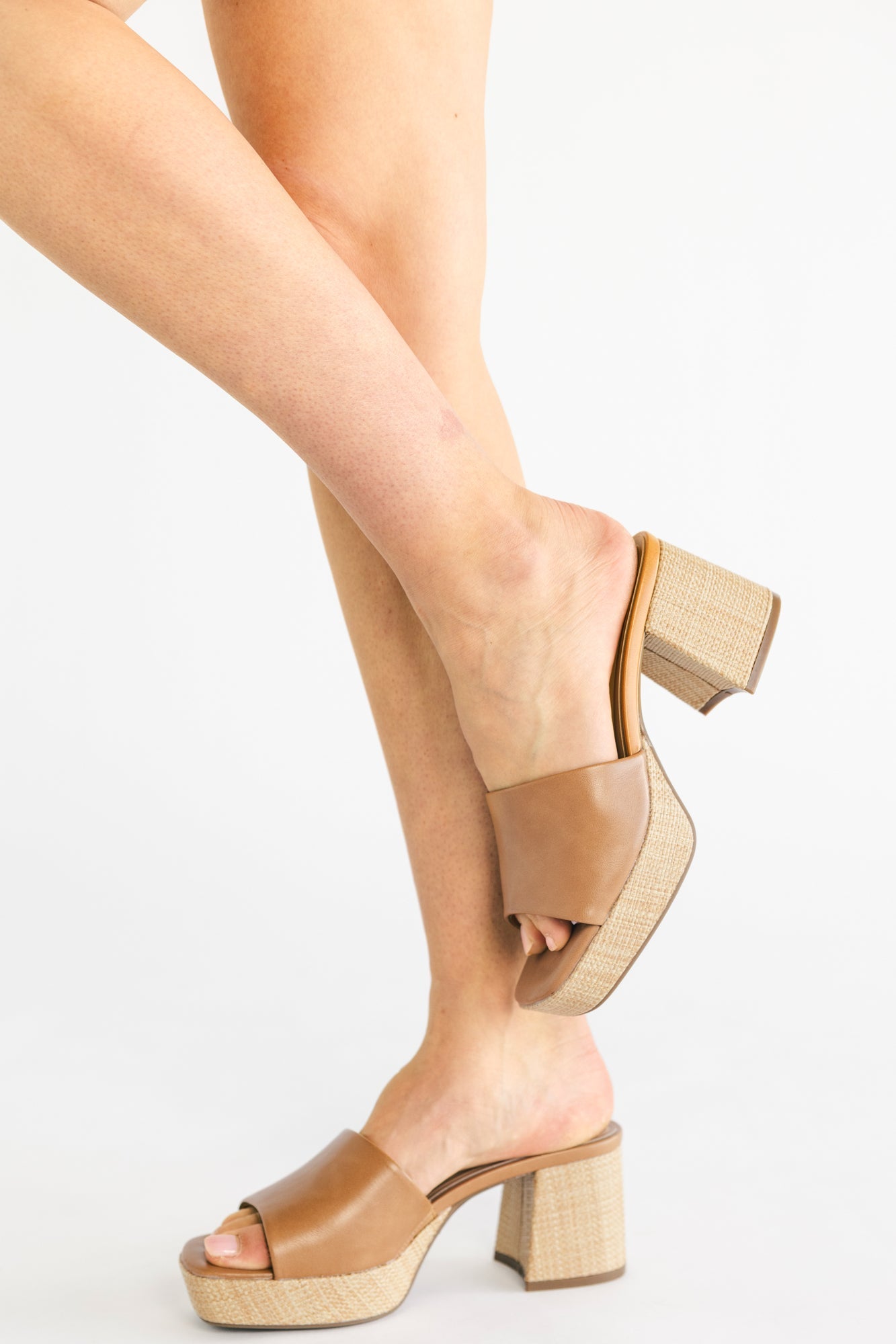 Adenine Platform Chunky Heel | Baltic Born Tan