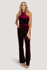 Cleopatra Velvet Jumpsuit | Baltic Born Burgundy