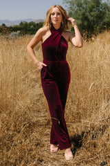 Cleopatra Velvet Jumpsuit | Baltic Born Burgundy