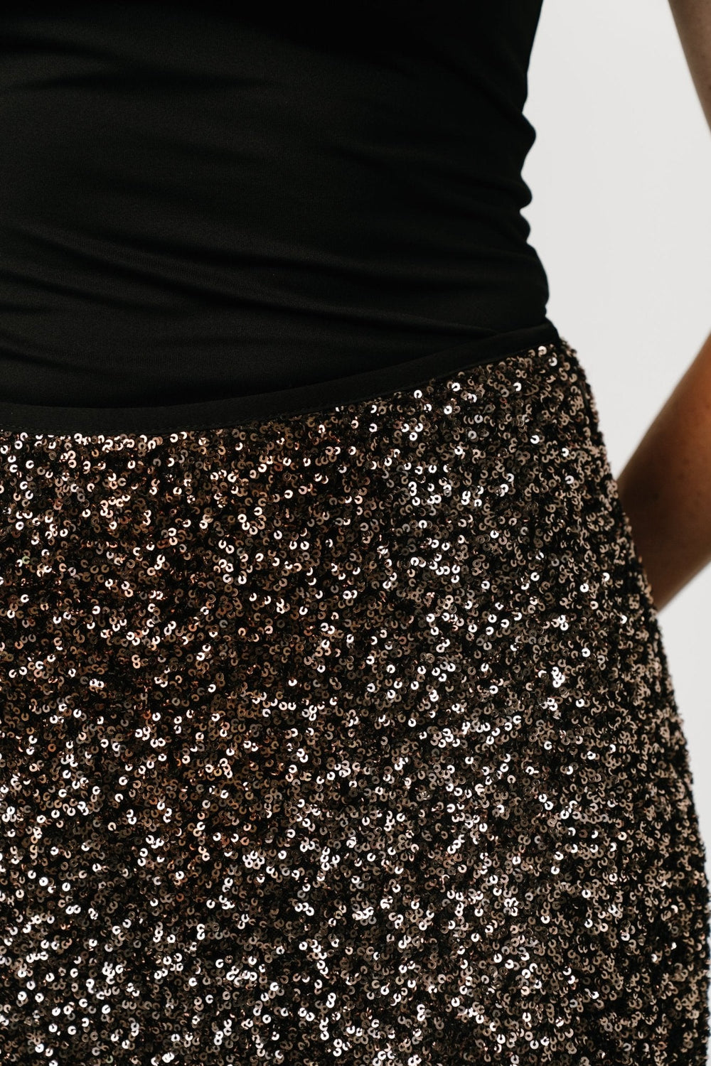 Charmed Sequin Midi Skirt | Baltic Born Bronze