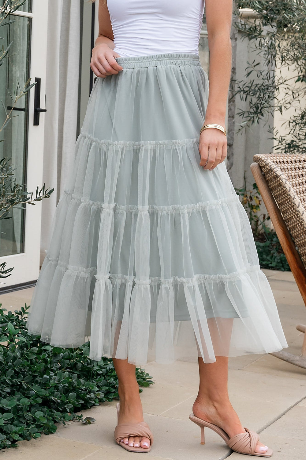Galena Tulle Skirt | Baltic Born Light Sage