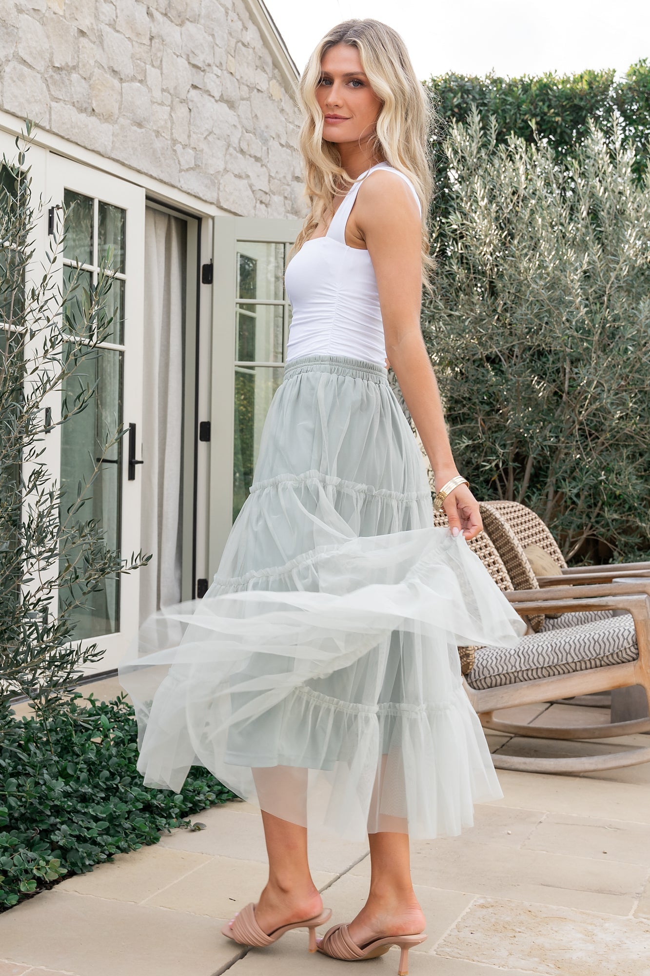 Galena Tulle Skirt | Baltic Born Light Sage