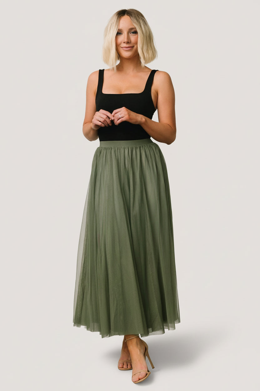 Mila Tulle Skirt | Baltic Born Dark Sage