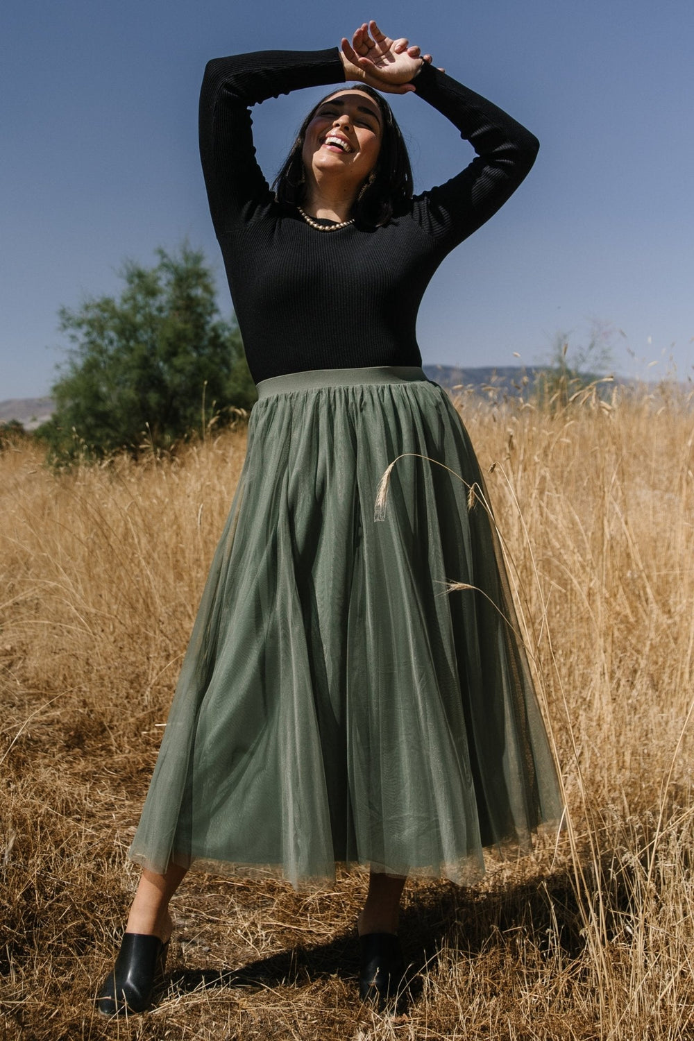 Mila Tulle Skirt | Baltic Born Dark Sage