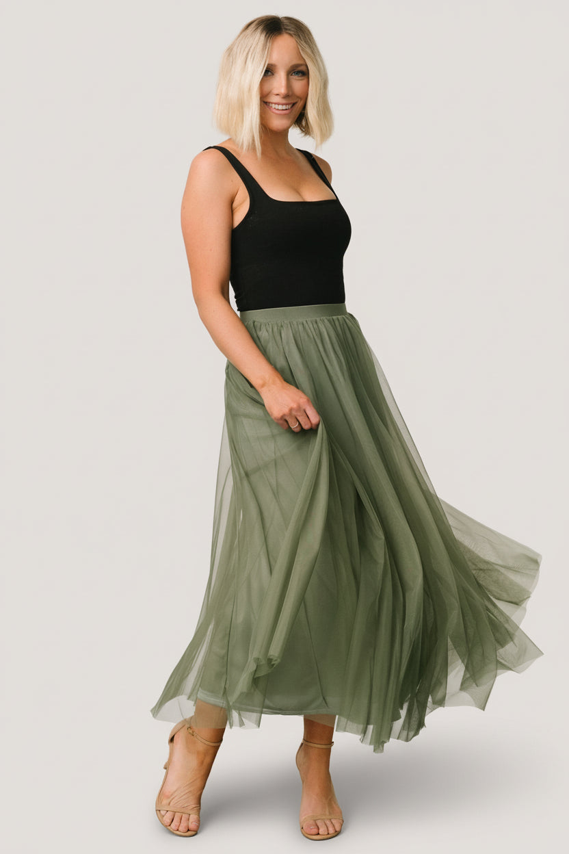 Mila Tulle Skirt | Baltic Born Dark Sage
