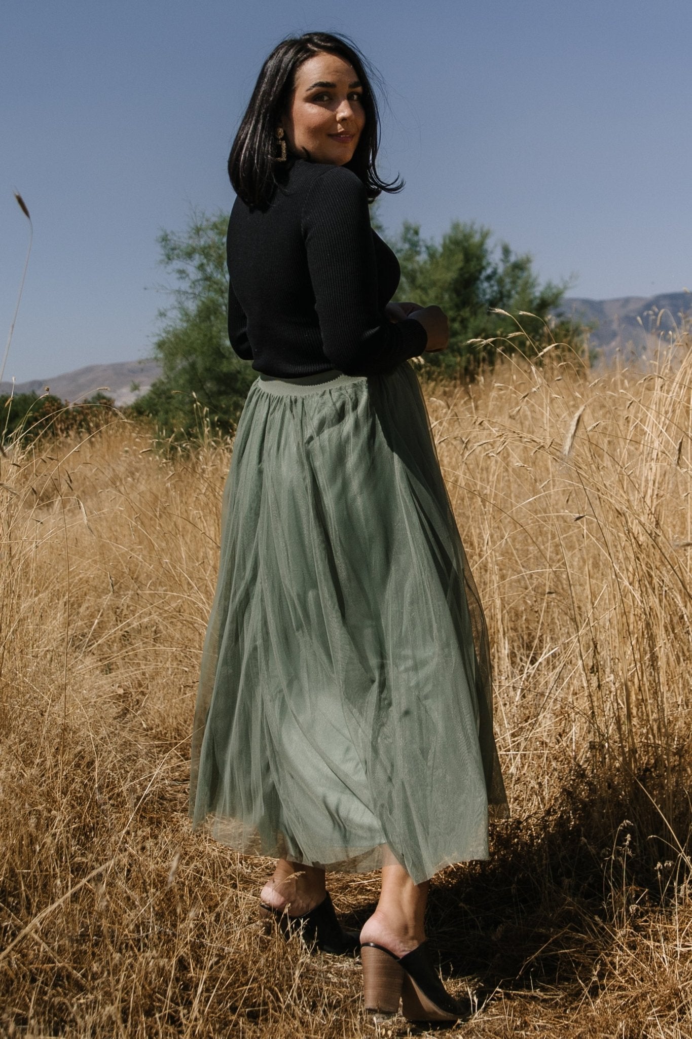 Mila Tulle Skirt | Baltic Born Dark Sage