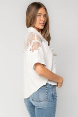 Jordin Embroidered Top | Baltic Born Off White