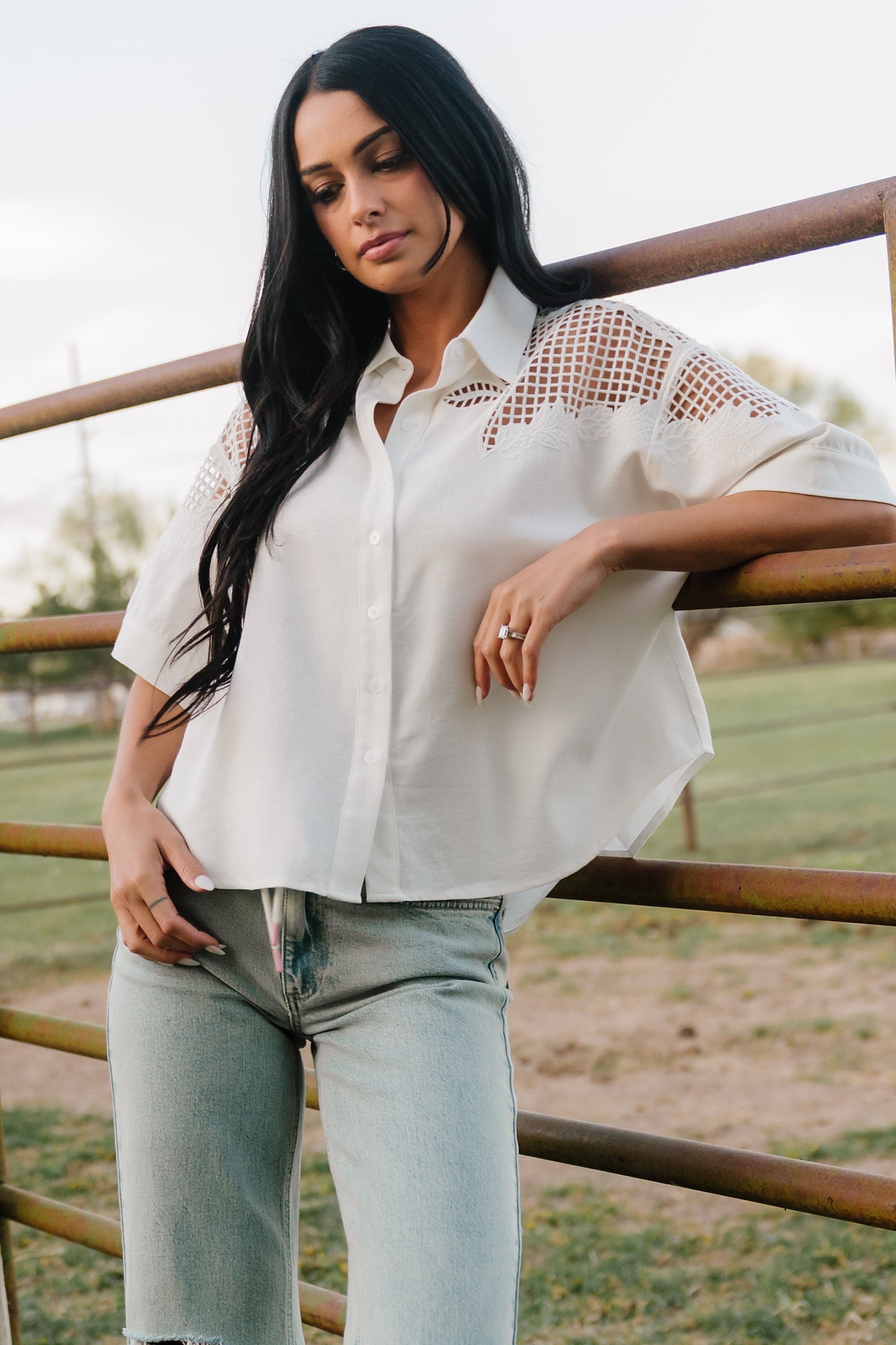 Jordin Embroidered Top | Baltic Born Off White