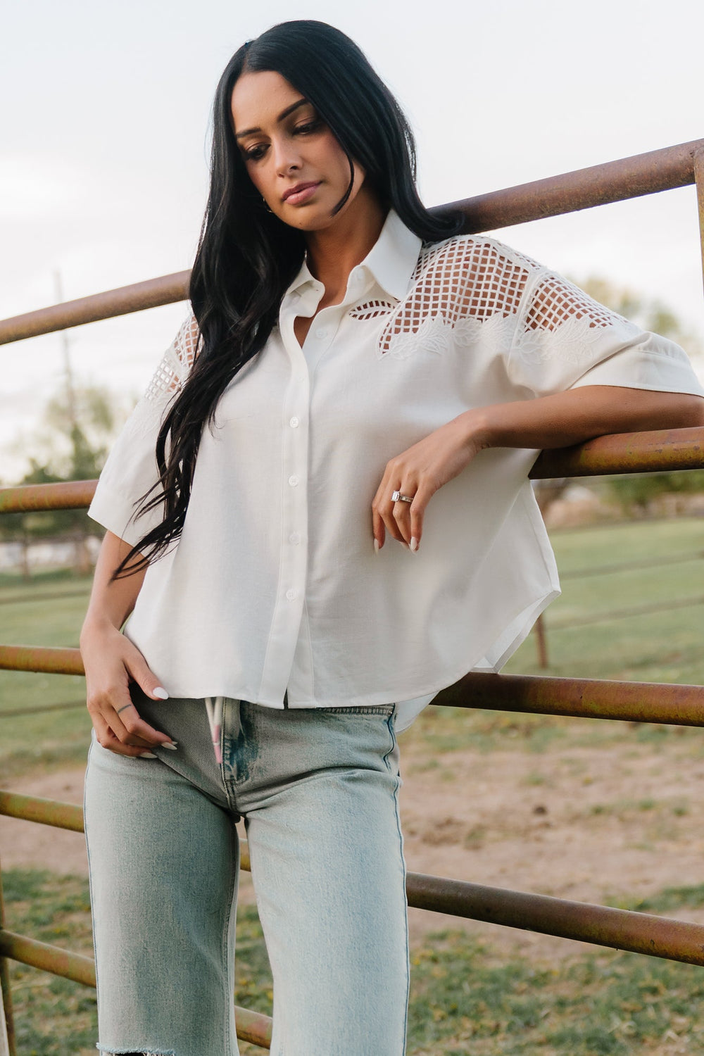 Jordin Embroidered Top | Baltic Born Off White
