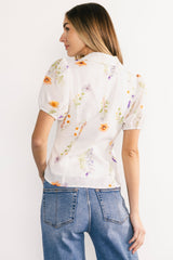 Fiona Button Up Blouse | Baltic Born Off White + Multi Floral