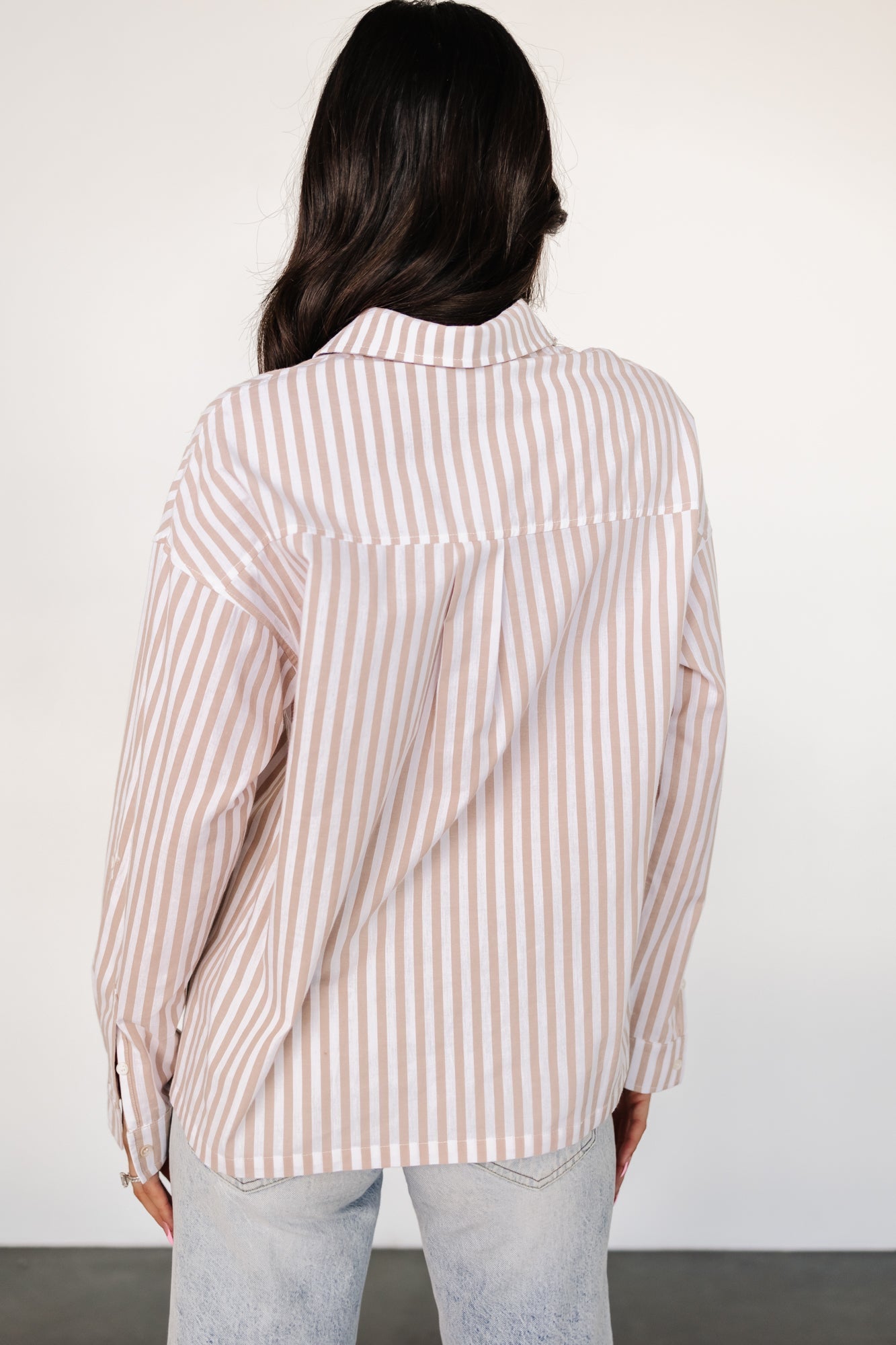 Shasta Button Up Top | Baltic Born Beige Stripe