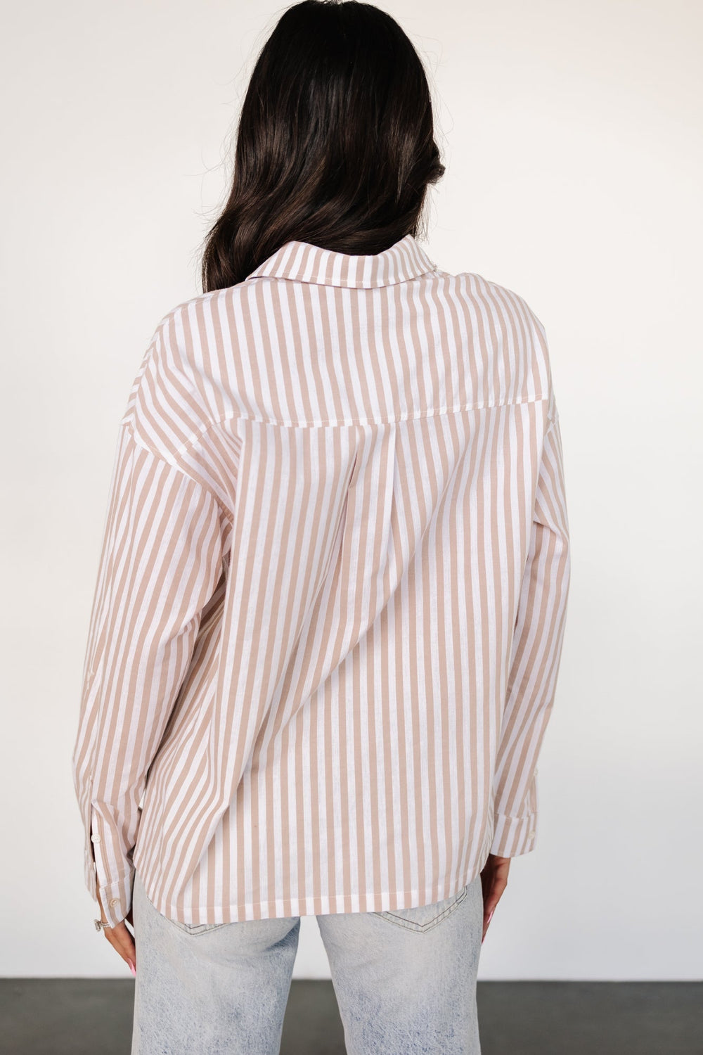 Shasta Button Up Top | Baltic Born Beige Stripe