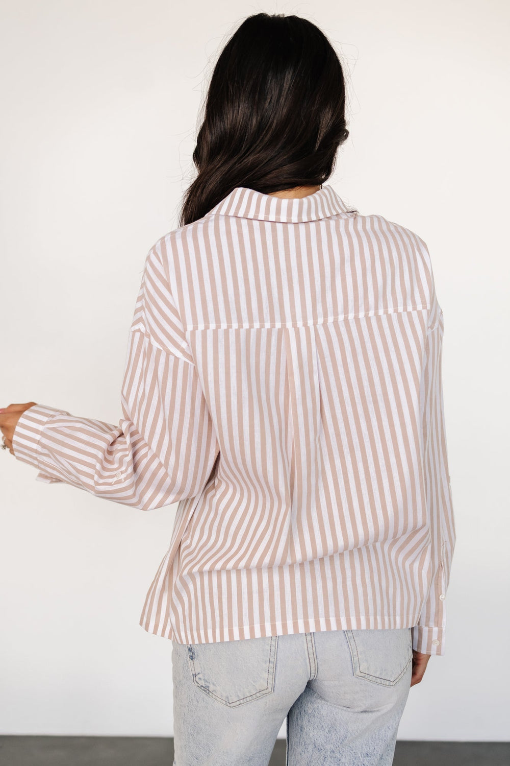 Shasta Button Up Top | Baltic Born Beige Stripe