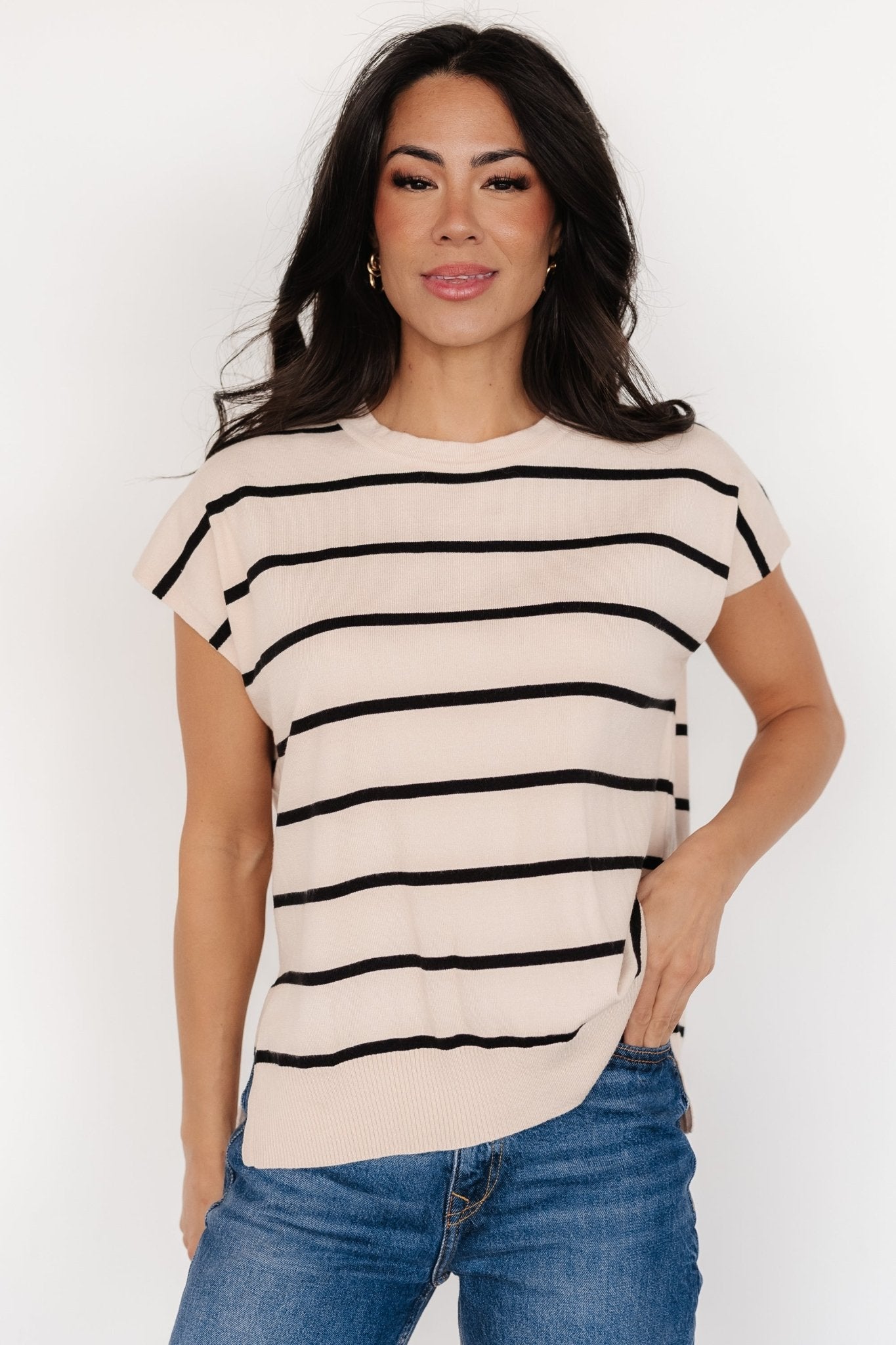 Ada Dolman Top | Baltic Born Natural + Black
