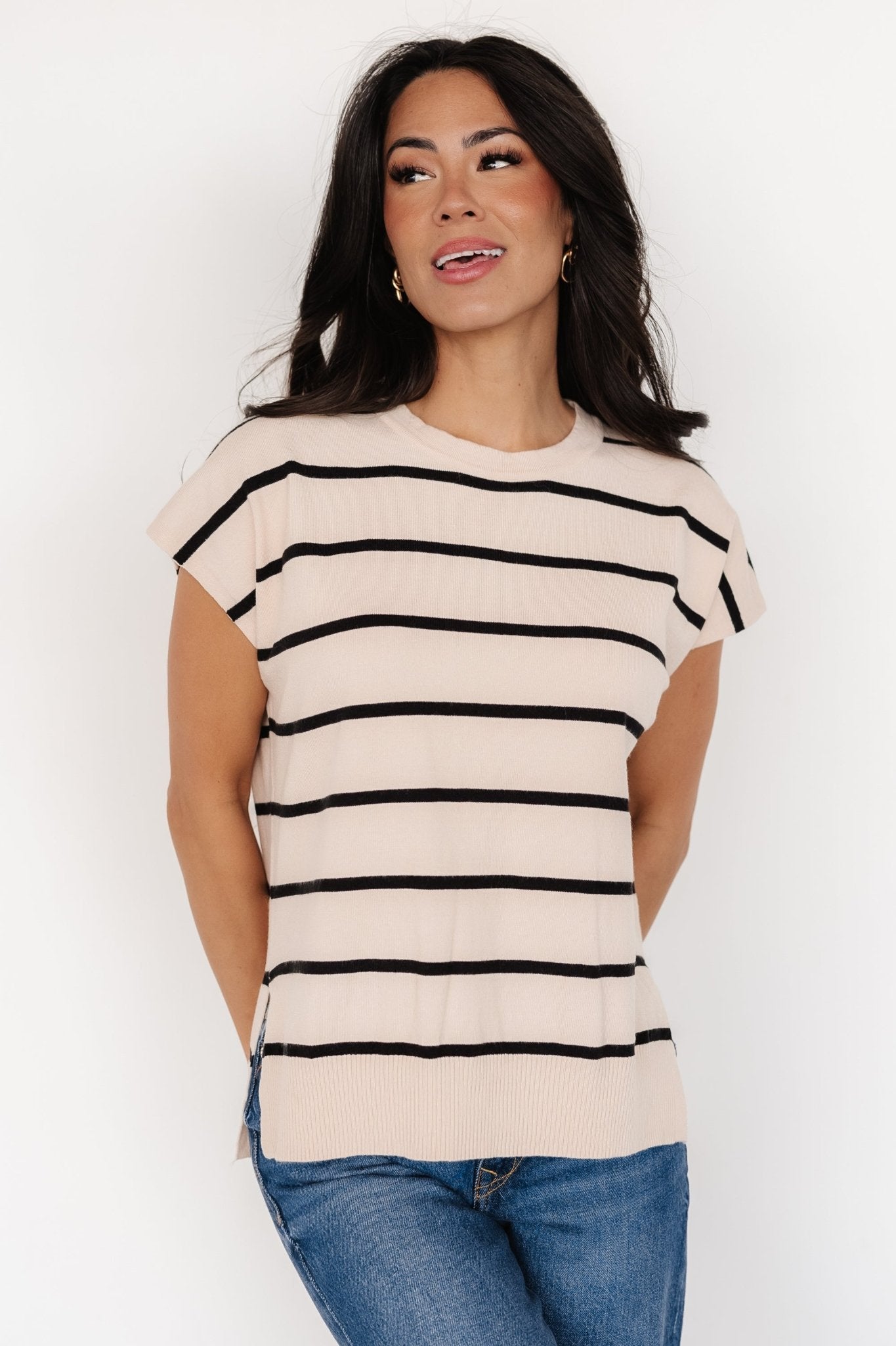 Ada Dolman Top | Baltic Born Natural + Black