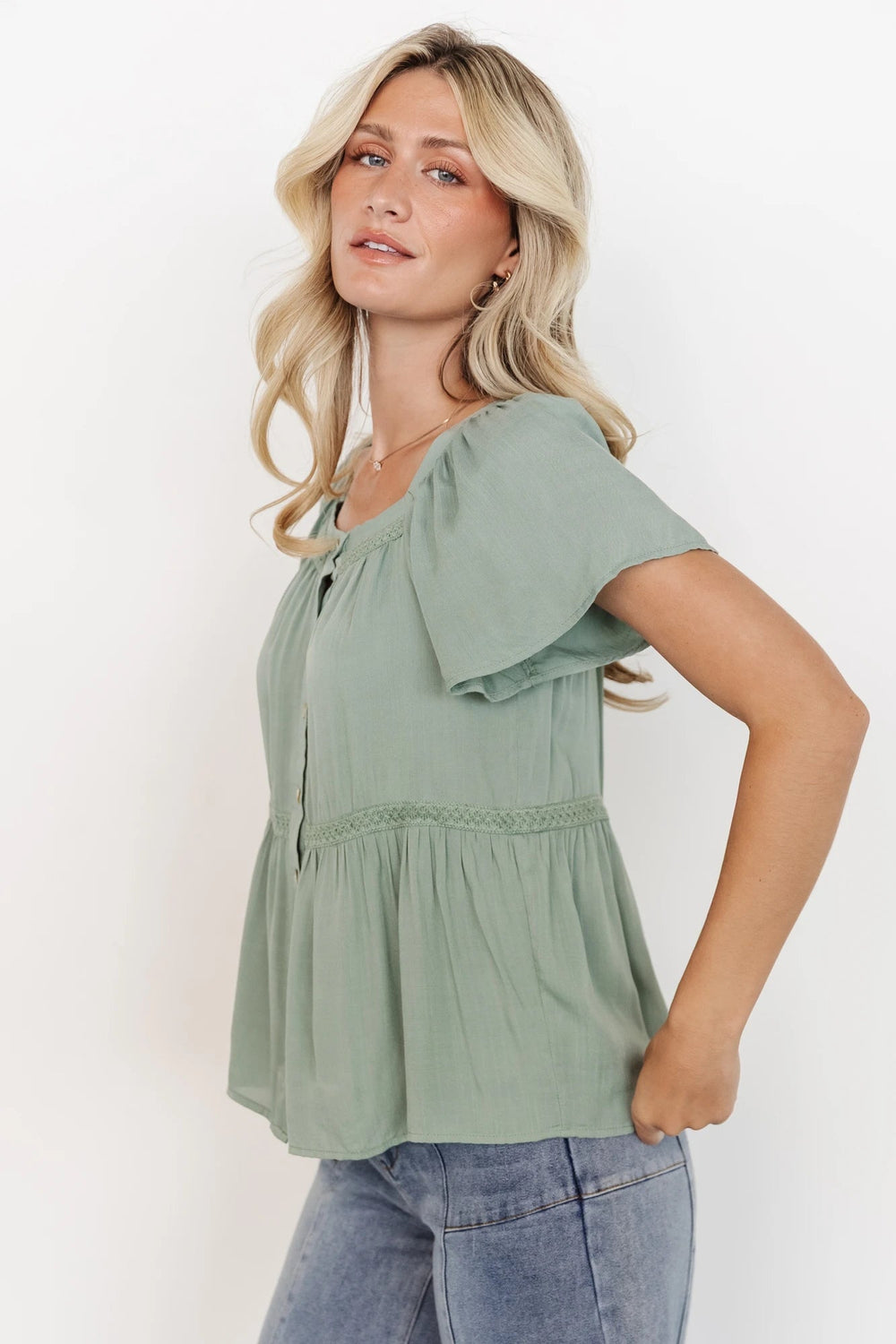 Unity Button Up Top | Baltic Born Sage