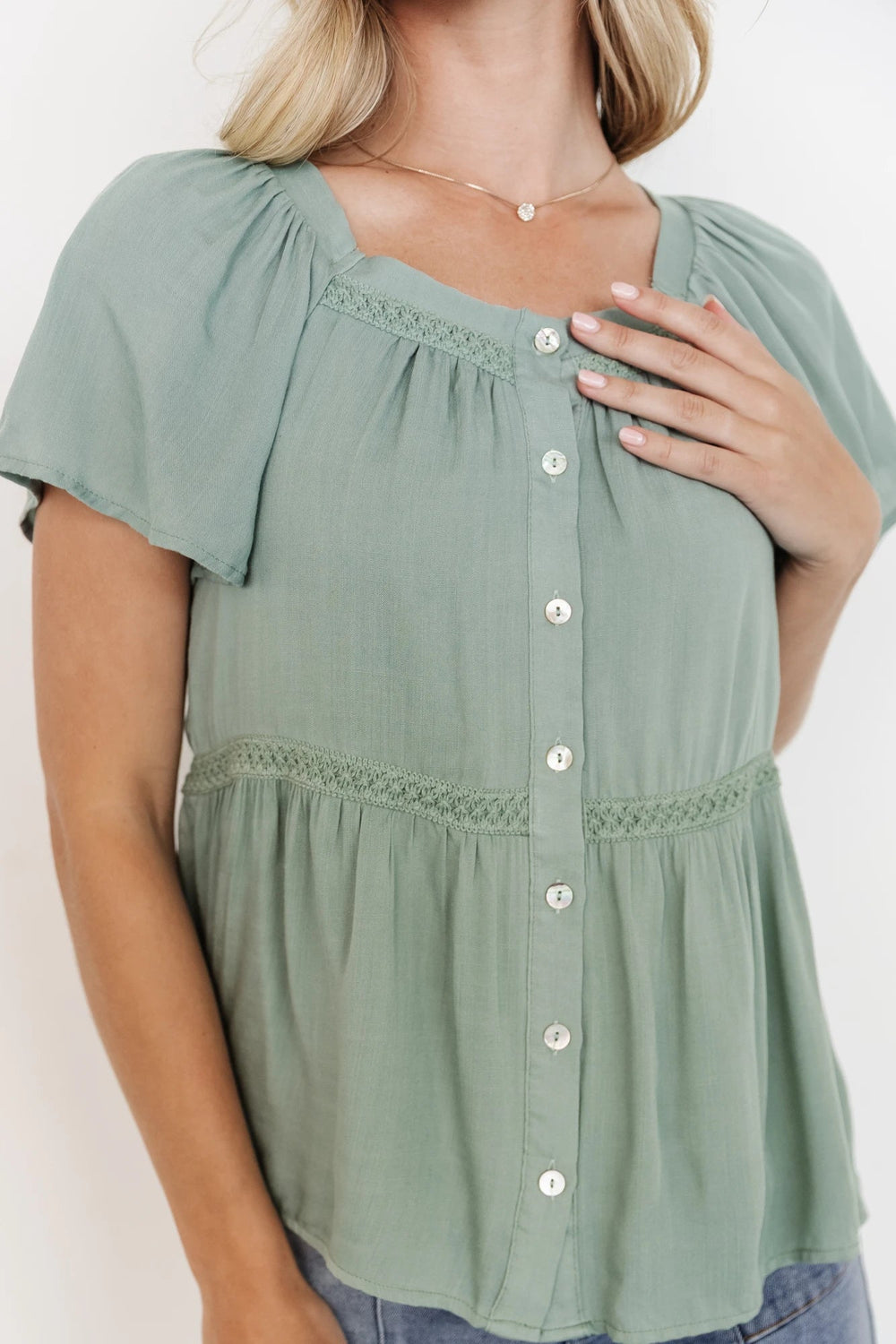 Unity Button Up Top | Baltic Born Sage