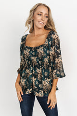 Fenna Smocked Top | Baltic Born Topaz Floral