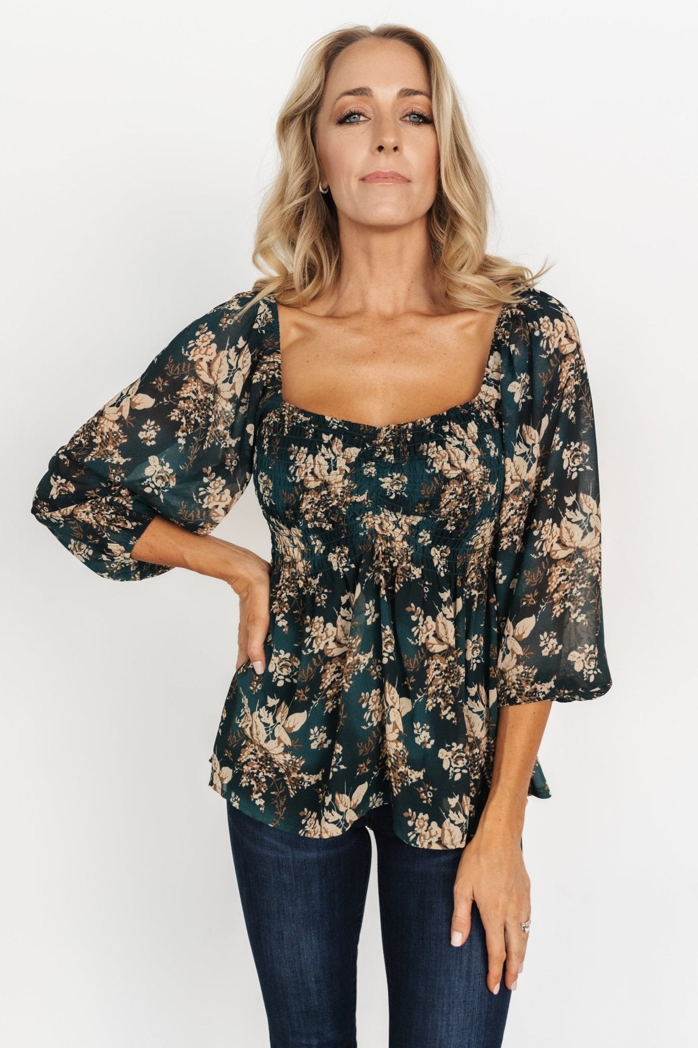 Fenna Smocked Top | Baltic Born Topaz Floral