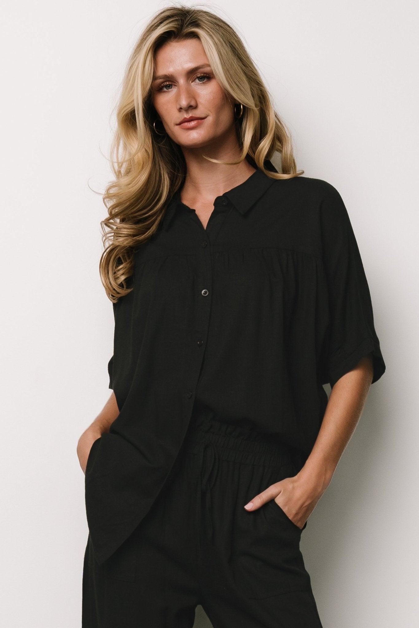 Romy Button Top | Baltic Born Black