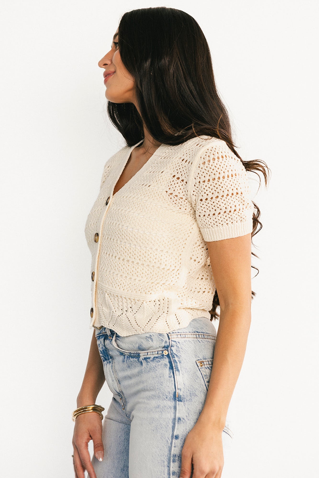 Candela Crochet Cardigan | Baltic Born Ecru
