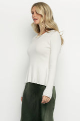 Ainsley Ribbed Top | Baltic Born Off White
