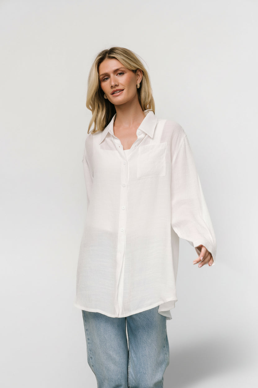 Breck Button Up Top | Baltic Born Off White