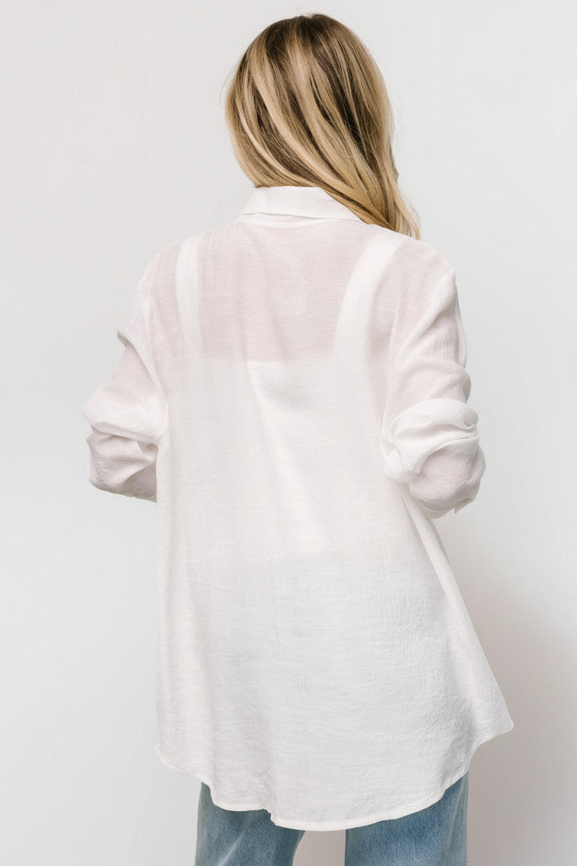 Breck Button Up Top | Baltic Born Off White