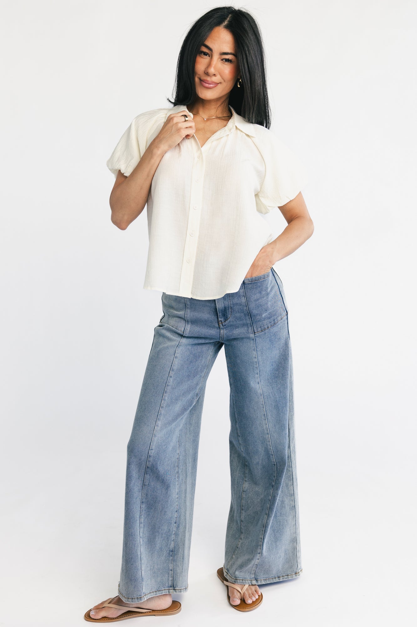 Bibi Button Up Blouse | Baltic Born Cream