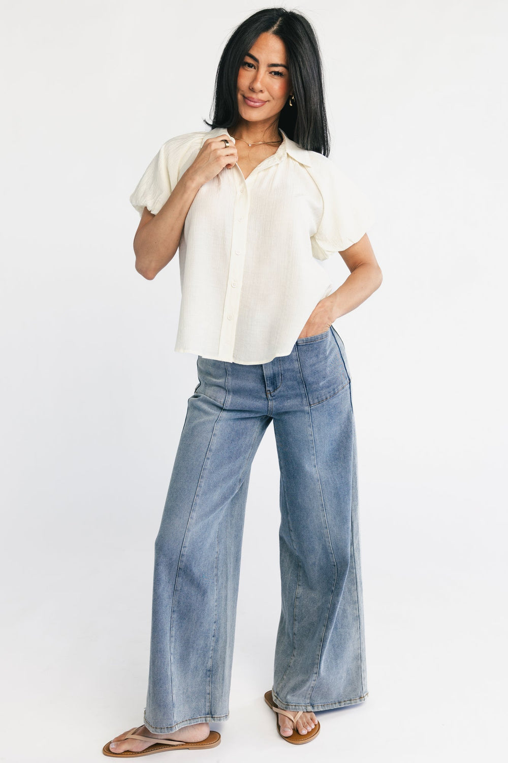 Bibi Button Up Blouse | Baltic Born Cream