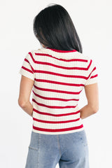 Molly Striped Collar Top | Baltic Born Red