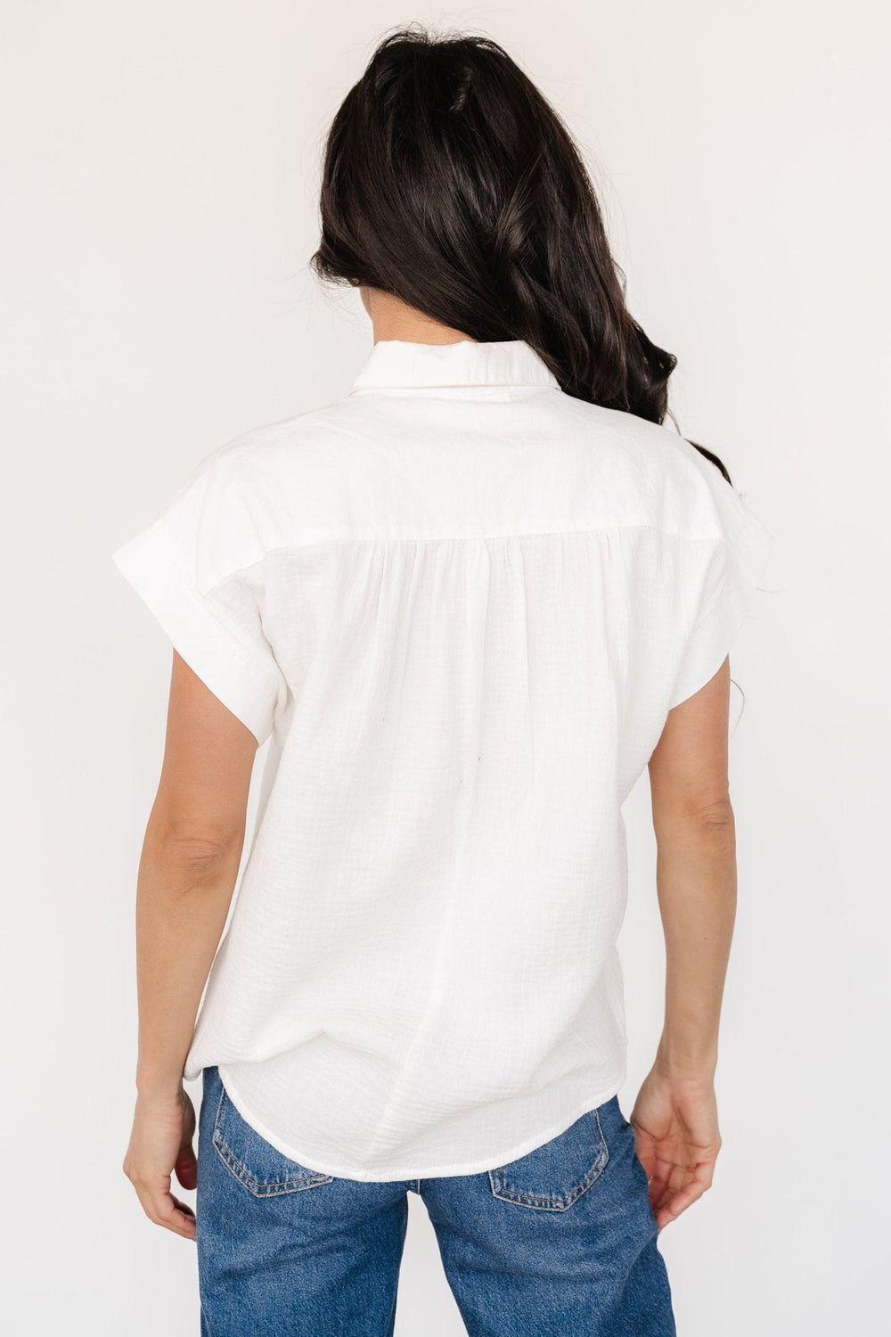 Jaye Button Top | Baltic Born Off White