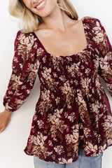 Fenna Smocked Top | Baltic Born Burgundy Floral