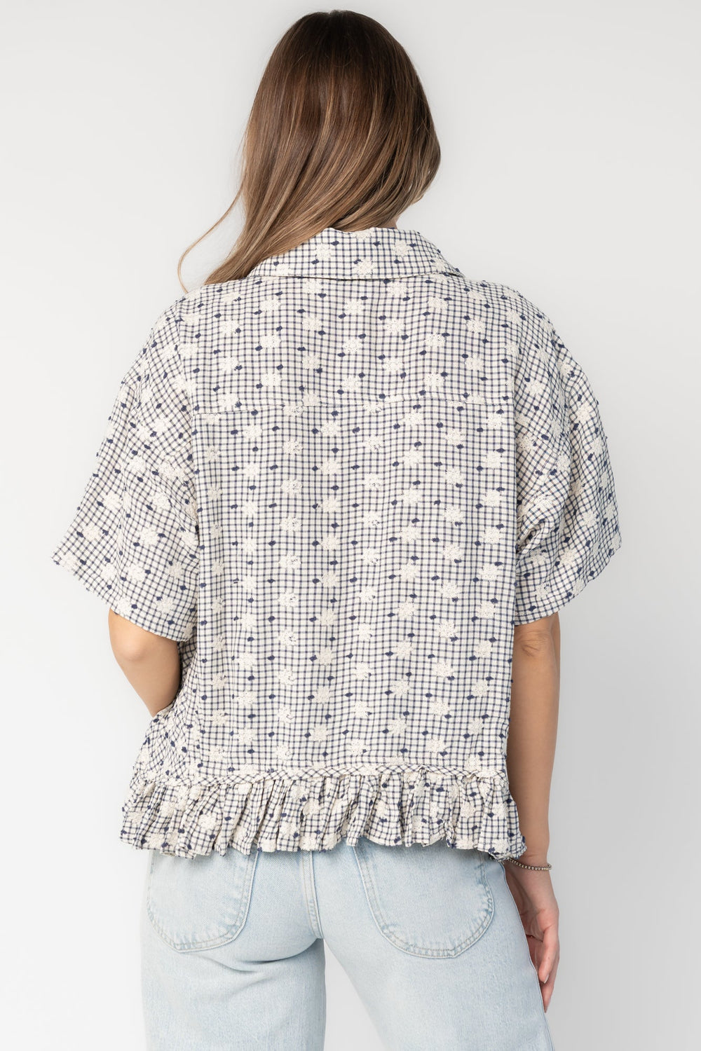 Jalen Relaxed Peplum Top | Baltic Born Blue