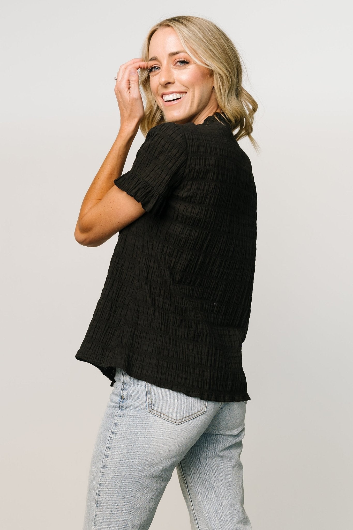 Zara Lace Top | Baltic Born Black