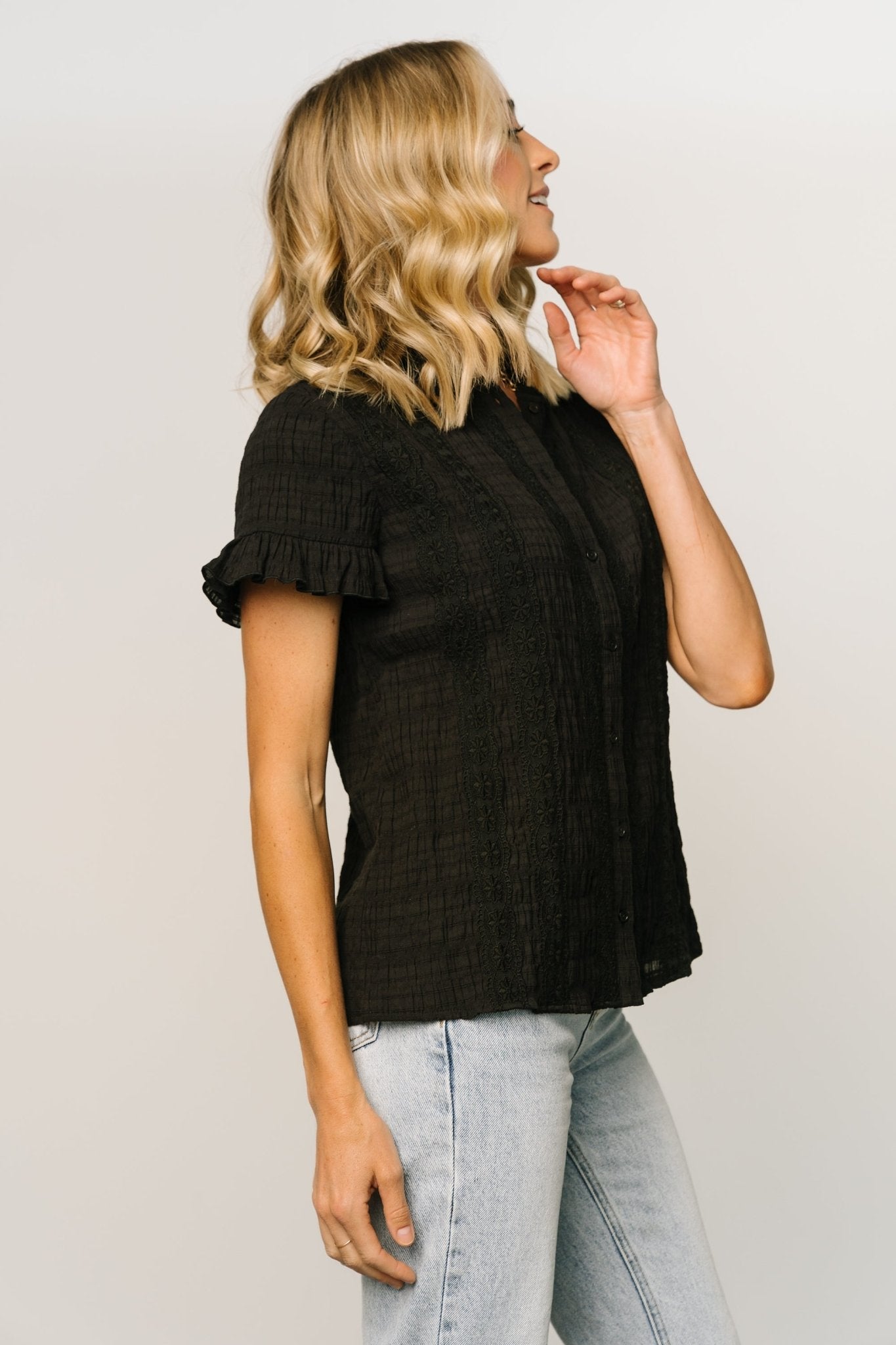 Zara Lace Top | Baltic Born Black