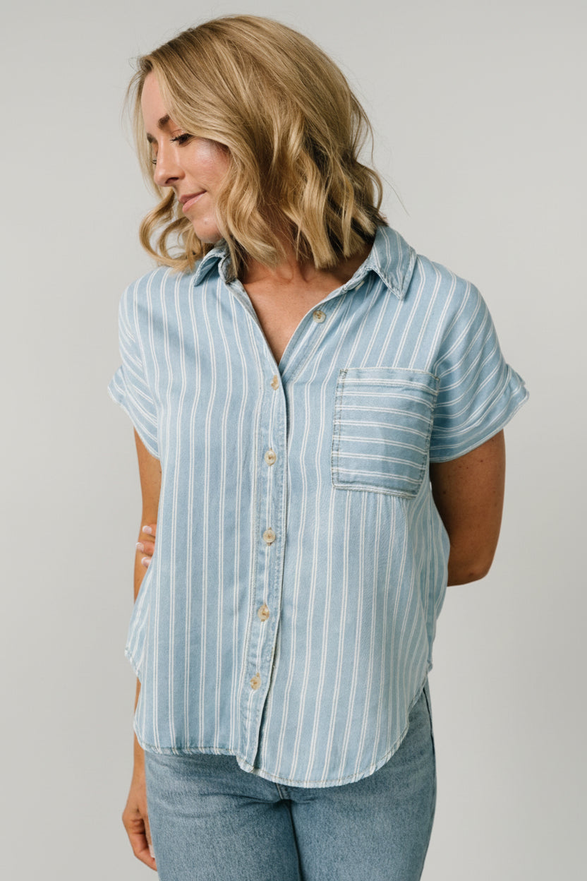 Berkley Striped Top | Baltic Born Denim Blue